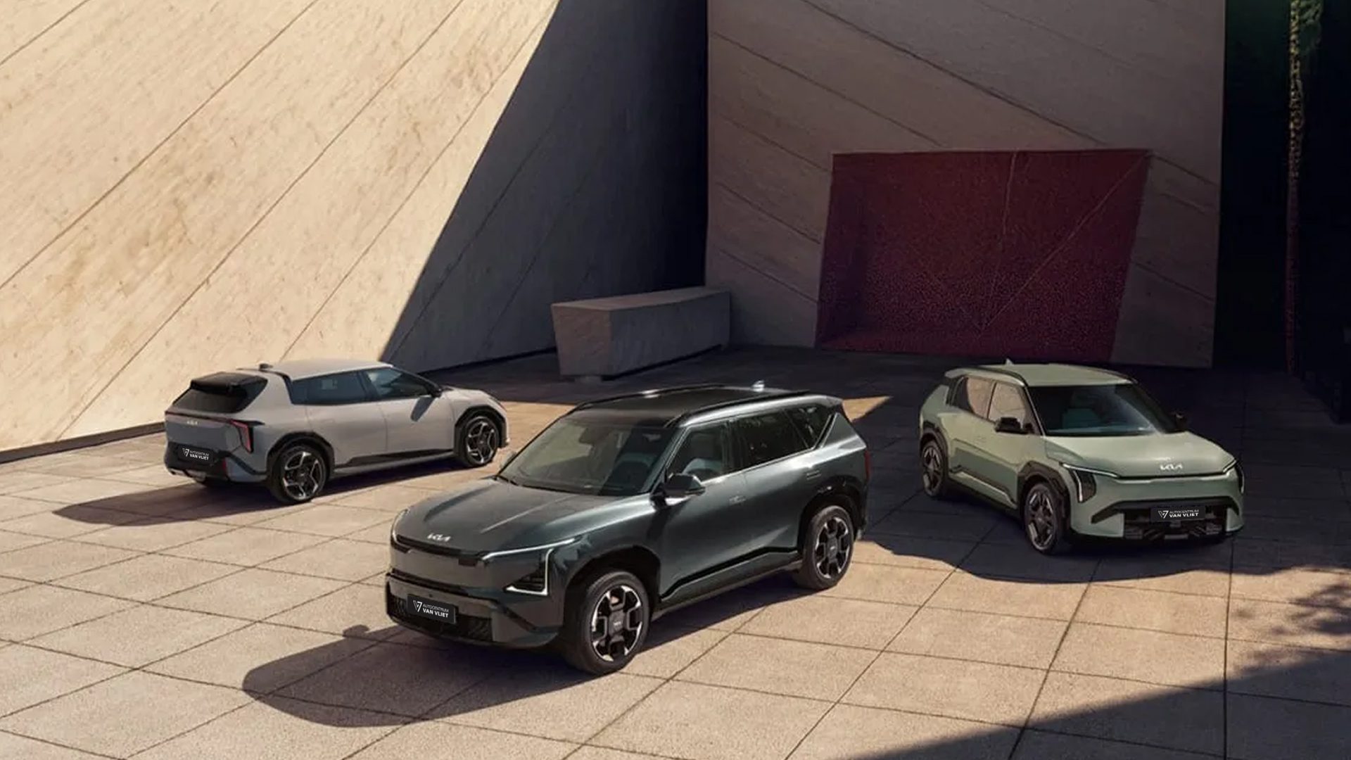 Drie Kia modellen