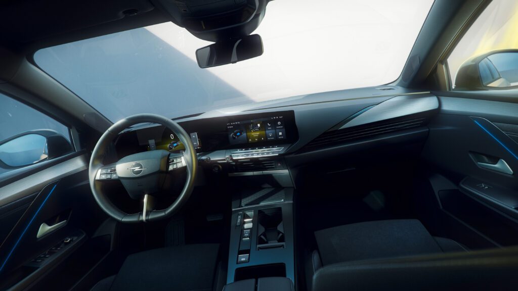Het interieur van de Opel Astra