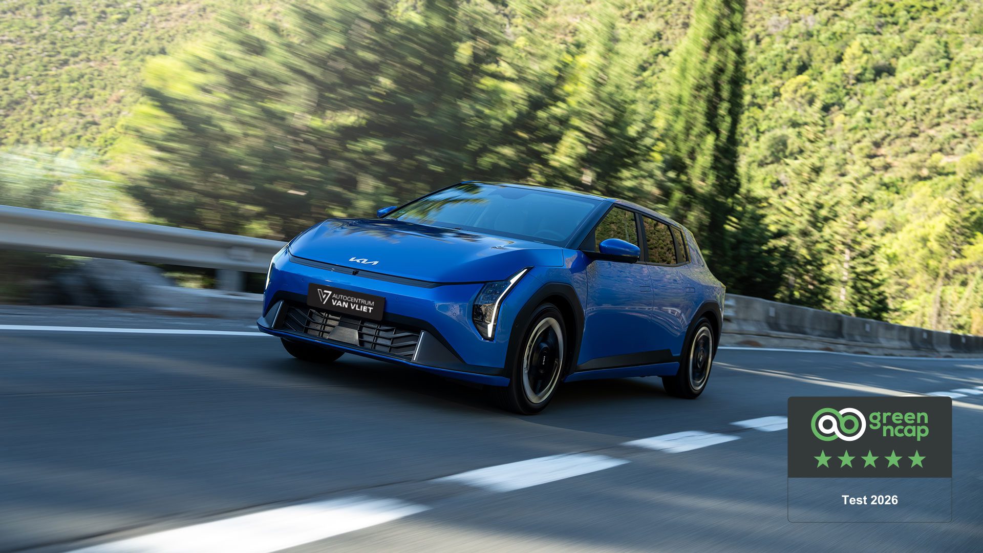 Vijfsterrenbeoordeling van Green NCAP voor Kia EV4