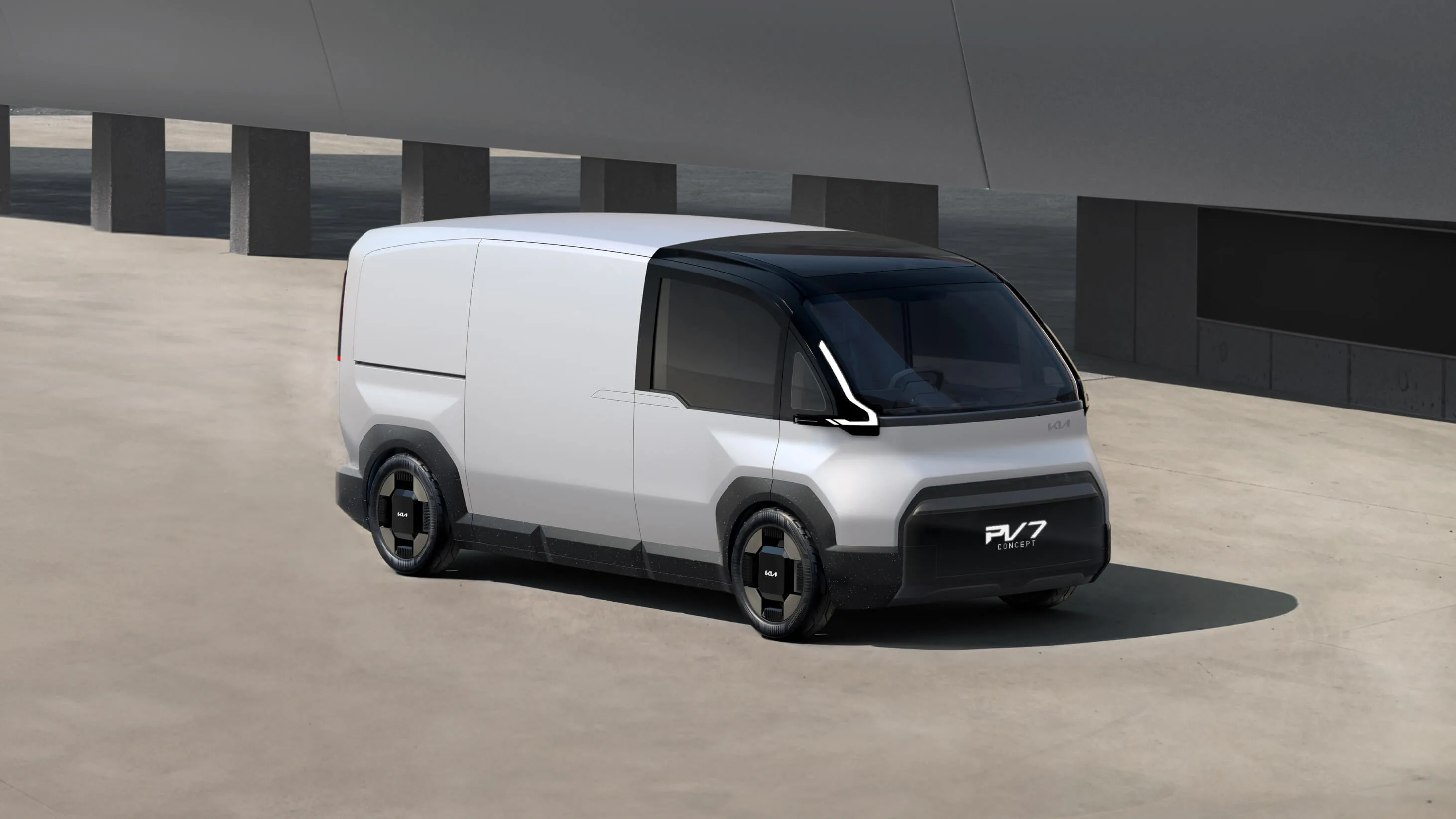 Voorkant van de Kia PV7 Concept