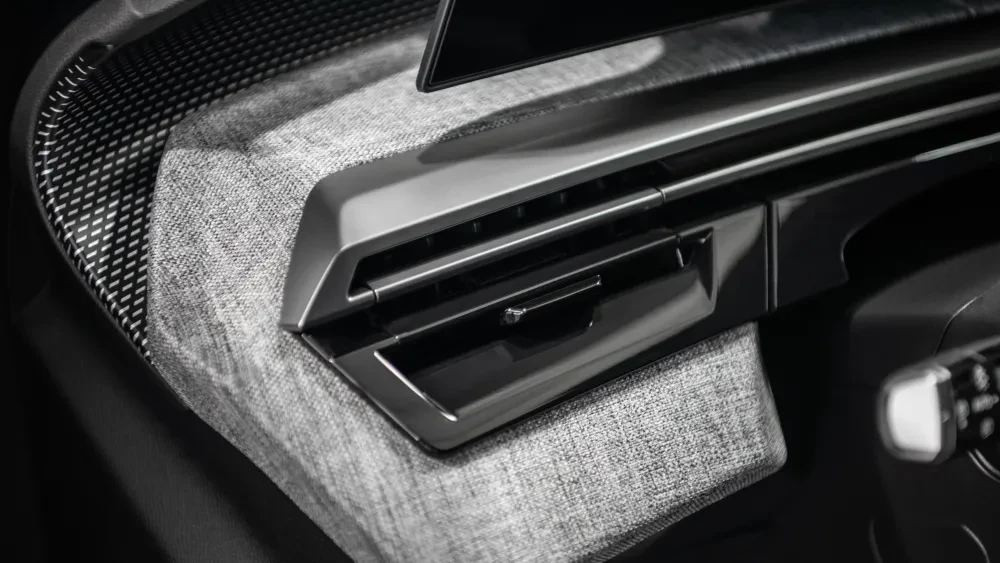 De ventilatieroosters van de Peugeot