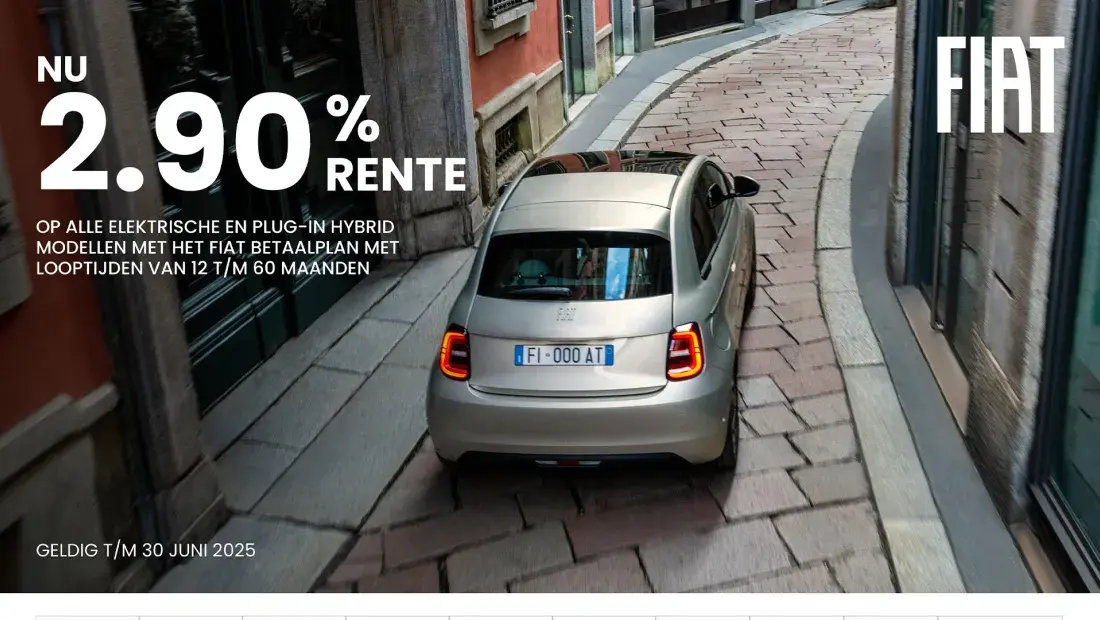 Nu 2,9% rente op alle elektrische en plug-in hybride modellen