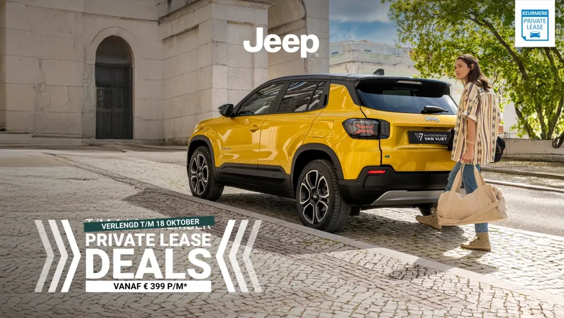 Jeep Private Lease Deals bij Autocentrum Van Vliet