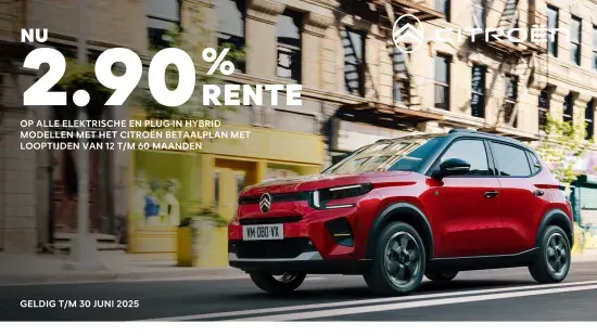 Financiering met slechts 2,9% rente bij Citroën